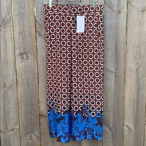 Zara patterned polyester pants. NWT.